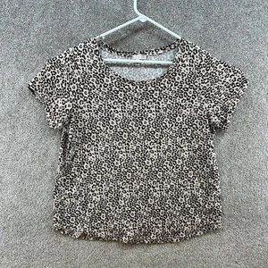 Eliane Rose Women's Animal Print T-Shirt Top Size 1X Short Sleeve Pullover - Picture 1 of 11