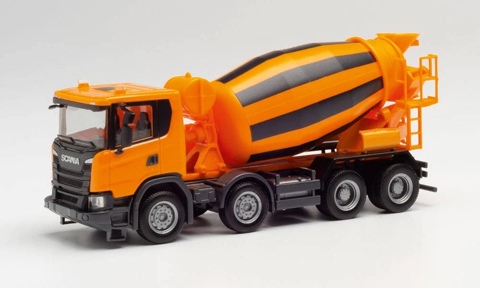 Herpa Scania CG17 Concrete mixer 4a kommunalorange No. 312424 /HN393 - Image 1 of 1