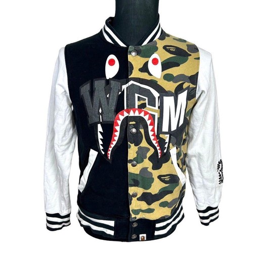 A BATHING APE (BAPE) Bape Maglione Blouson UOMO JP taglia S Us inone buonezioni condizioni stree fel conpuccio