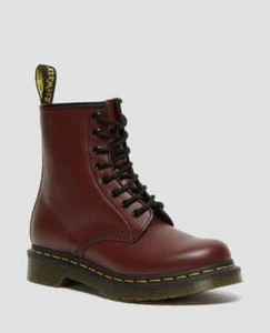1460 Smooth Leather Lace Up Dr. Marten Boots, Cherry Red Women’s US 7 - Picture 1 of 9