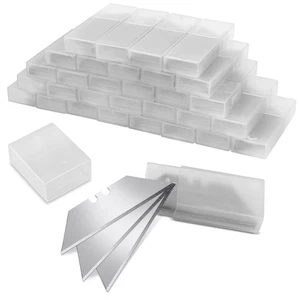 Utility Knife Blades, 100 Pcs Razor Blades, Sk5 High Carbon Steel Box Cutter Bla - Picture 1 of 7