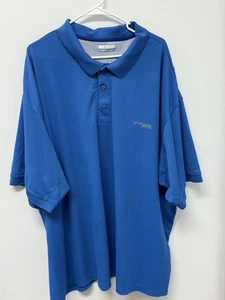 Camisa polo de golf Columbia PFG Performance azul ventilada para hombre talla 5X - Imagen 1 de 6