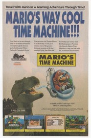 1994 Mario's Time Machine Vintage Original PRINT AD | Nintendo video game, NES