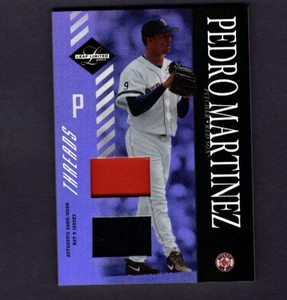 2003 LEAF LIMITED THREADS DUAL PATCH & HAT #75 PEDRO MARTINEZ RED SOX SP #9/10 - Picture 1 of 2