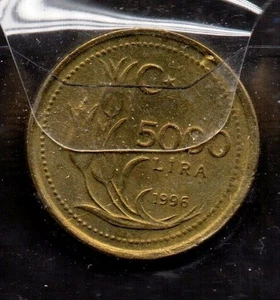 S635: Moneta Coin TURCHIA 5000 Lira 1996 - Picture 1 of 1
