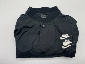 Nike Vintage Rare Alphabet Logo Printing Woven Bomber Jacket Black - Size M - Bild 1 von 4