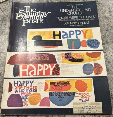 1968 Sister Corita Anti-War POSTER Saturday Evening Post Supplement SCARCE - Image 1 of 2