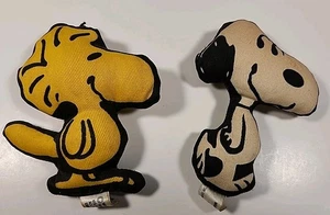 Vintage 1958 1965 2 Peanuts Snoopy Woodstock Stoff Figur Ornament Plüsch - Bild 1 von 15