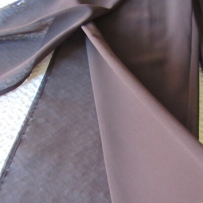 Pantalones de vestir de pierna ancha fluidos panel de 2 capas cremallera trasera tiro alto M marrón oscuro M MSK Foto 1 de 4