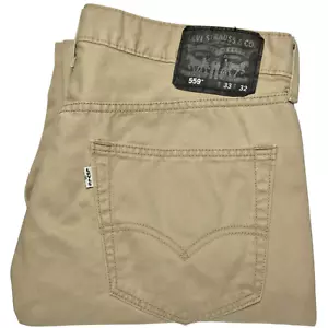 Levis 559 Jeans Light Brown Soft Touch Denim Bottoms W34 - Picture 1 of 3