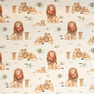 Cotton Jersey Fabric, Lions Neutral Jersey, Unisex Fabric, Stretch Knit Fabric - Picture 1 of 5