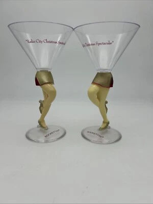 Комплект из 2 Rockettini радио город ракеты сувенир мартини стекла пластик 8 дюймов - Изображение 1 из 4