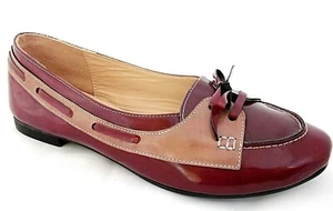 MOCASINES DE CUERO RIOON-MINK PATENTE DE VISÓN ZAPATOS PLANOS MUJER REINO UNIDO 5 - EUR 38 - Imagen 1 de 5