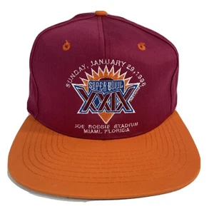 De Colección New Era Super Bowl XXIX 29 Gorra Snapback Cargadores Logo Rojo Naranja Nuevo de Lote Antiguo - Imagen 1 de 11