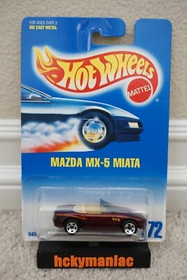 TARJETA AZUL MAZDA MX-5 MIATA 1991 NUEVA HOT WHEELS NO. 172 Foto 1 de 3