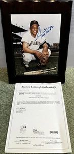 JSA COA - WILLIE MAYS Giants~Mets Baseball Autograph With Wood 11” X 14” plaque! - Picture 1 of 4
