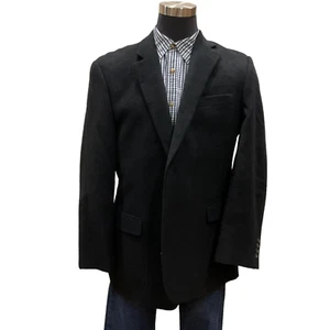 44L Chaps Ralph Lauren Mens Camel Hair Blazer Sport Coat Black Lined Black - Picture 1 of 13
