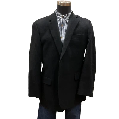 44L Chaps Ralph Lauren Mens Camel Hair Blazer Sport Coat Black Lined Black - Image 1 of 4