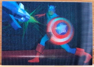 CARTOLINA CAPTIAN AMERICAN 1996 MARVEL MOTION FLEER/SKYBOX #25 - Foto 1 di 2