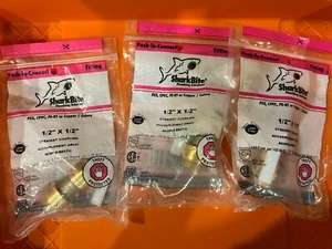 NEU SharkBite 1/2 Zoll x 1/2 Zoll Push-to-Connect Messing Kupplungsverschraubung (3 verfügbar) - Bild 1 von 3