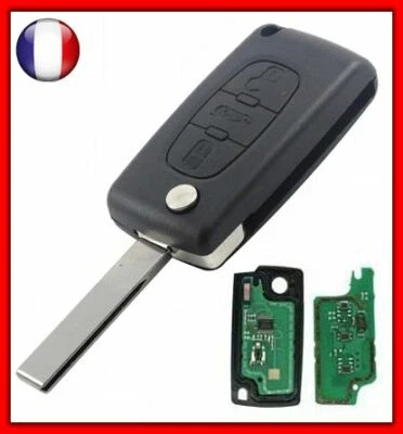 Clé Vierge pour Citroën Berlingo, C2, C3, C4 Picasso CE0536 3 Boutons Lame 8mm  - Image 1 of 3