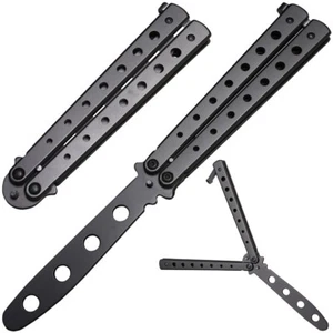 Papillon d'Entraînement Factice Acier Inox Lame non Tranchante Sans Dent - Afbeelding 1 van 4