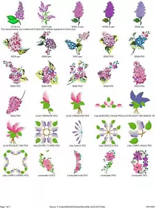 417 FLOWERS LILACS PANSEY PETUNIA + MORE Embroidery Machine Designs Patterns USB - Picture 1 of 12