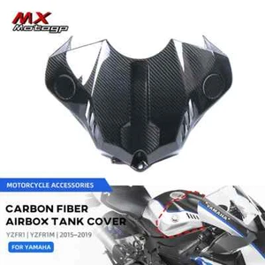NEW Carbon Fiber Upper Fuel Tank Cover Airbox Guard fit YAMAHA YZFR1 R1M 2015-19 - Picture 1 of 19