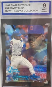 Flair Showcase Legacy Collection Row 1997 1/100 Sammy Sosa #34 ISA 9 - Imagen 1 de 2