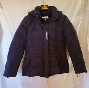 CALVIN KLEIN Down and Feather Winter Hooded Coat Womans Medium BRAND NEW w/Tags - Picture 1 of 12