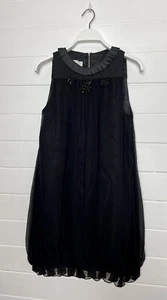 By Malene Birger schwarz reine Seide Perlen ärmellos Puff Ballkleid 38 10 - Bild 1 von 8