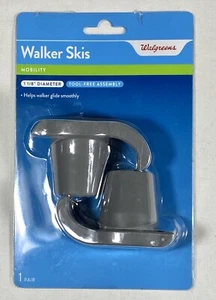 Walgreens Walker Ski Glides, Universal 1-1/8 Inch dia. Skis Mobility for Seniors - Picture 1 of 2