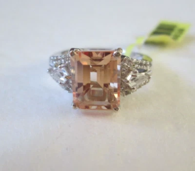 Morganique Quartz Platinum over Sterling Silver Ring (Size 6) 4.60 ctw - Image 1 of 4