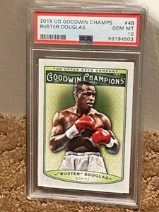 2019 UD Goodwin Champs Buster Douglas PSA 10 #48 carta da boxe NUOVA CUSTODIA LOW POP - Foto 1 di 1