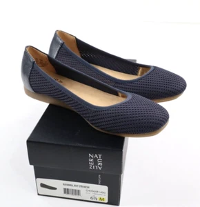 Naturalizer Women's 6.5M Rayanna Flats Navy Stretch Mesh Slip On Shoes - Picture 1 of 12