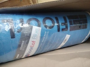 Blue Flooring Underlayment With Moisture Barrier For Laminate And Hardwood Floor - Picture 1 of 3