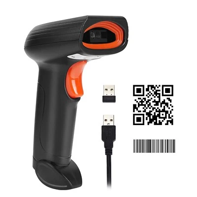 Handhold Wireless Code Scanner Bluetooth USB QR Code Reader for Store Warehouse - Image 1 of 4