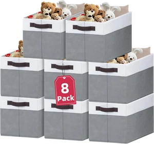 8 Pack Closet Organizers and Storage Bins - Extra Large Storage Baskets for Orga - Picture 1 of 7