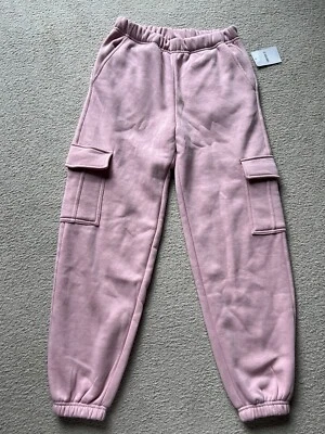 Women  Forever 21 Fleece Cargo Pockets Joggers Sweatpants Pants Pink Sweatpant S - Image 1 of 4