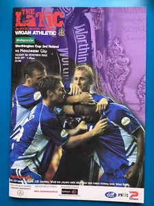 Wigan Athletic v Man City 05/11/2002 Worthington Cup - original programme - Picture 1 of 1