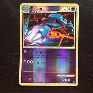 Metang 33/95 Pokemon Unleashed HS Reverse Holo Uncommon Card LP/MP - Picture 1 of 2
