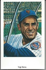 Yogi Berra 1994 New York Mets Ron Lewis Postcard #4