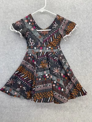 Vestido Kim Henrie Scatter Sunshine Niñas Jóvenes Calce y Acampanado Manga Corta Talla 2/3 Foto 1 de 4