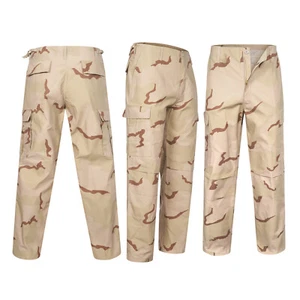 Combat Trouser US M65 Army Style Military Work Cargo Field Pant Tri Desert Camo - Picture 1 of 8