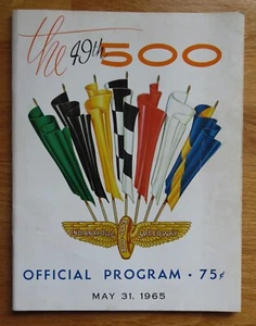 1965 INDY 500 Indianapolis Motor Speedway Racing 49th Program JIM CLARK Winner - Picture 1 of 7