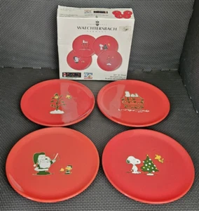4 Neu im Karton Vintage Waechtersbach Erdnüsse Dessert/Salatteller, Snoopy KOSTENLOSER Versand - Bild 1 von 14