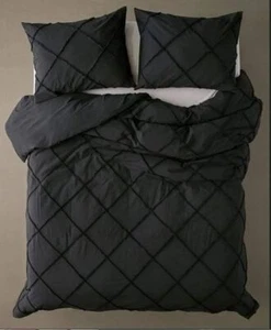 3 Piece Tufted Cotton Duvet Cover set, Luxury Boho Bedding King Queen Comforter  - Picture 1 of 4