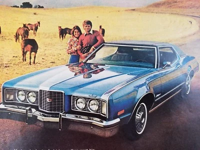 1973 Blue Ford Mercury Montego In 1972 Magazine Ad Aproximadamente 10X13 Frete Rápido - Imagem 1 de 4