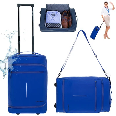 Trolley Koffer Handgepäck IATA New Rebels Harper Plane 50 cm 22 Steel Blau +g - Bild 1 von 4