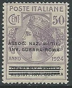1924 REGNO PARASTATALI INV. GUERRA ROMA 50 CENT MNH ** - M37-5 - Picture 1 of 1